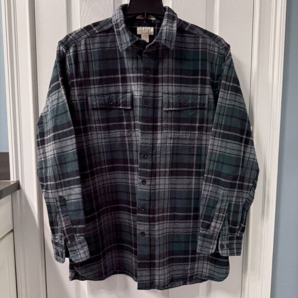 L.L. Bean Chamois Cloth Heavy Cotton Flannel Shirt Size XL Tall - Picture 1 of 6